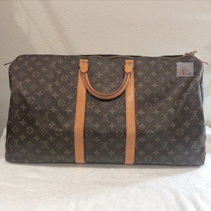 LOUIS VUITTON Monogram Keepall 55 Travel Bag